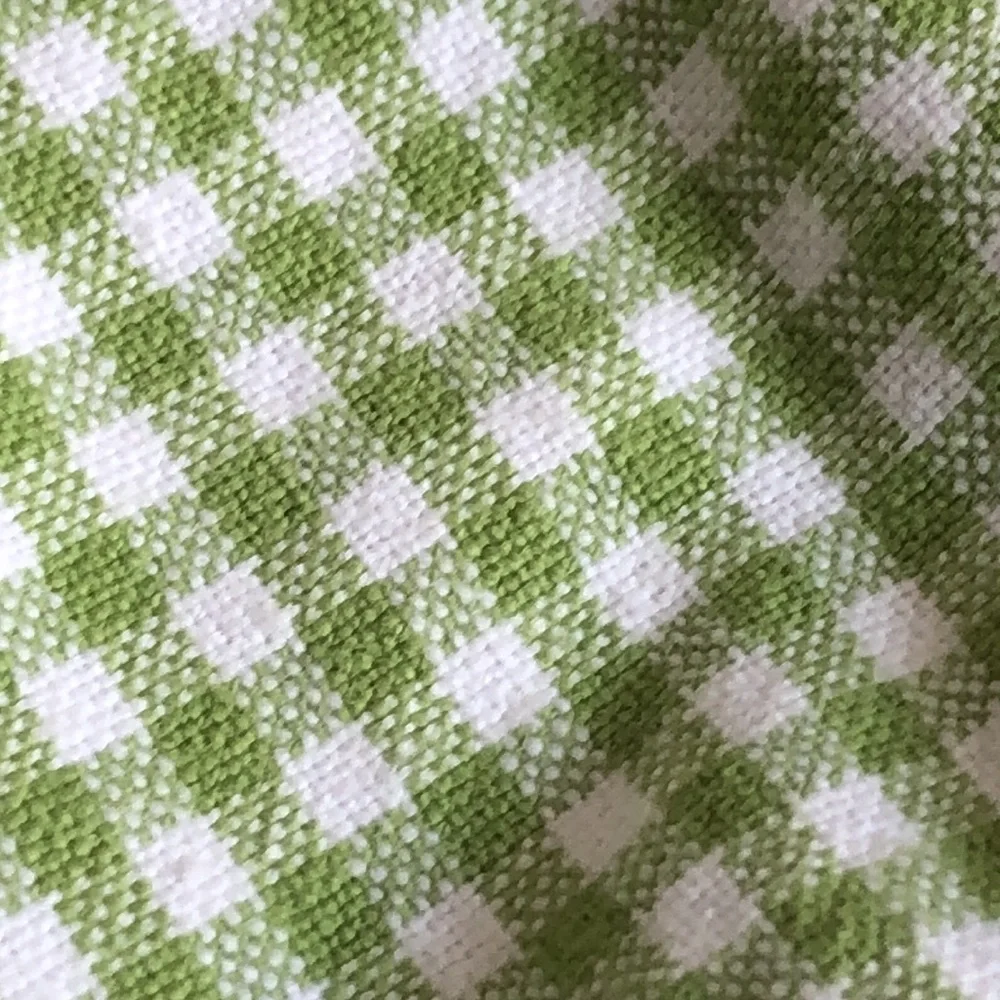 Pottery Barn Kids Sabrina Green and White Gingham Small Drawstring Sham